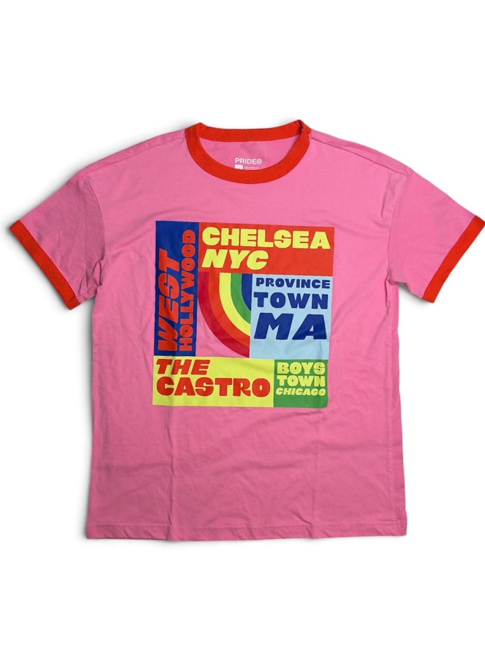 NWT PRIDE Ringer Tee Size Medium